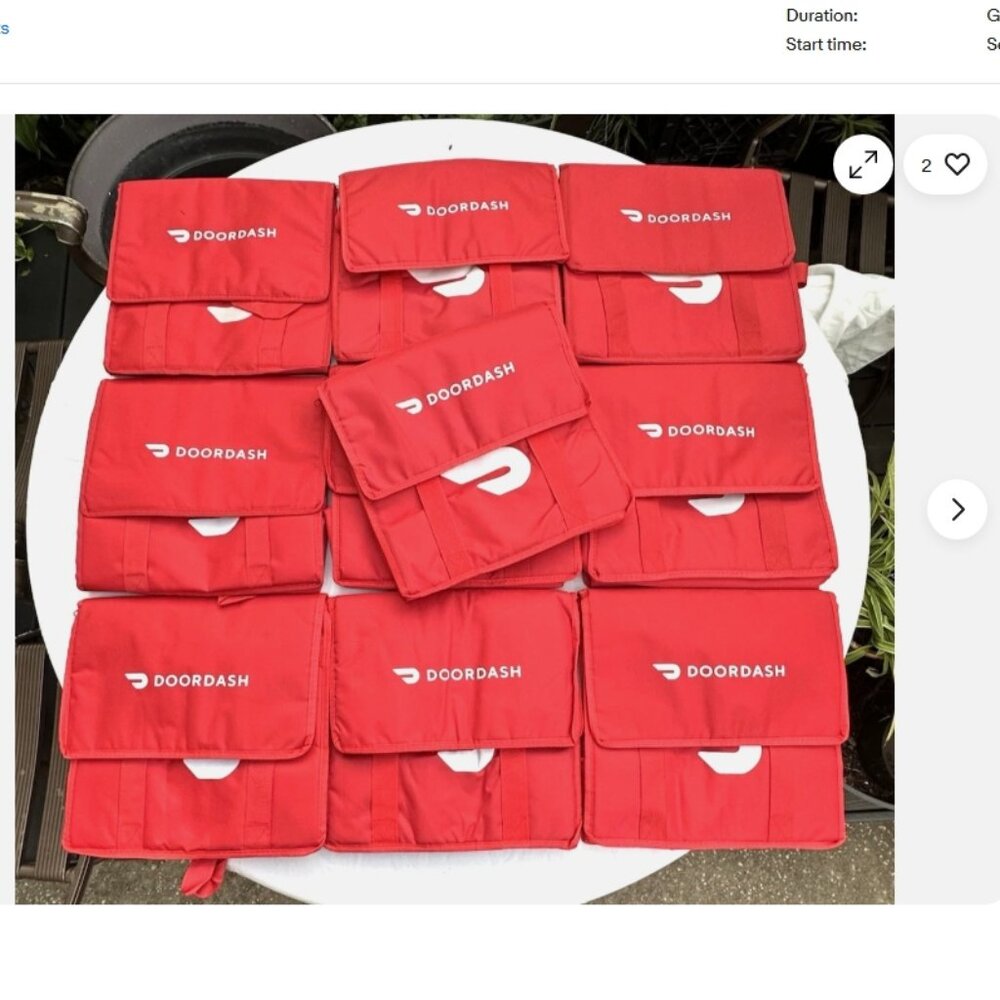 BIG Lot of 10 ~ DOORDASH ~ 14x14x9 ~ HD Thicker Insulated Delivery Bag / Tote ~
